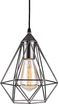 Industrial Pyramid Cage Pendant Lamp